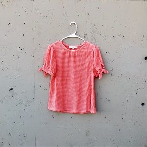 Pink/White Striped Blouse